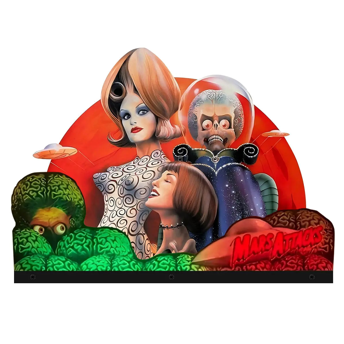 Attack From Mars Arcade Topper 3D Acrylic LED Topper, For Arcade Game Art Repro Game Machine, Arcade Topper FYLZGO Signs