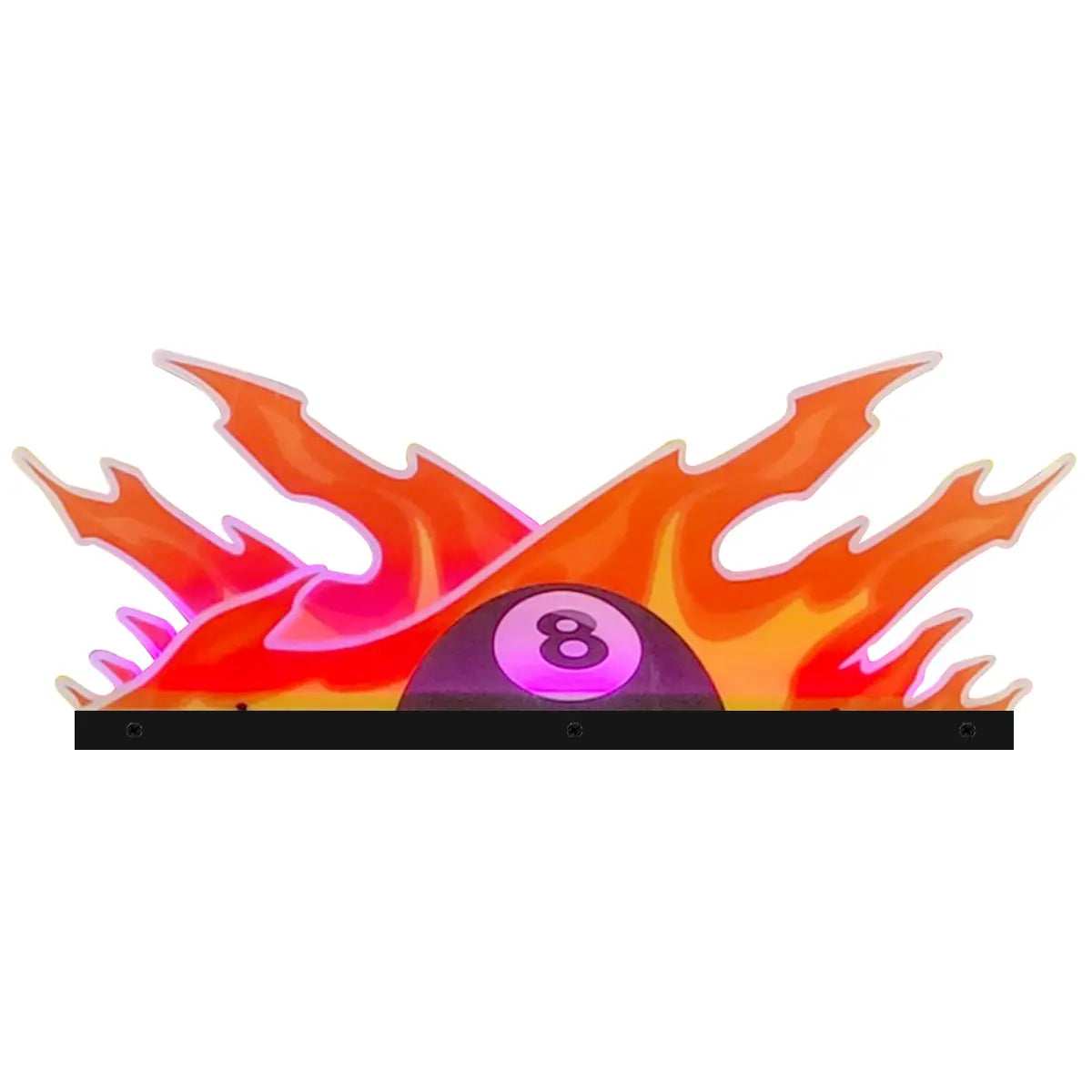 Eight Ball Fury 3D Acrylic LED Topper, For Retro-Classic Pinball Machine, Pinball Topper FYLZGO Signs