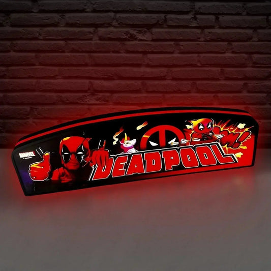 New Arrival Deadpool Pinball LED Lightbox, Deadpool Pinball Topper, Dimmable, and USB powered FYLZGO Signs