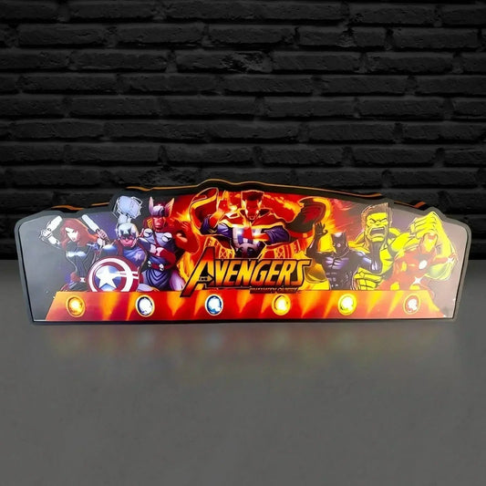 New Arrival Avengers Infinity Quest Pinball Topper 3D printed lightbox art Marvel LED, Dimmable, and USB powered FYLZGO Signs