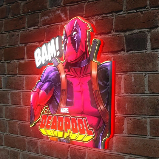 Super Hero Themed Pinball Topper LED Light Box , For Deadpool Arcade Game Fans, Enhance your gaming experience FYLZGO Signs