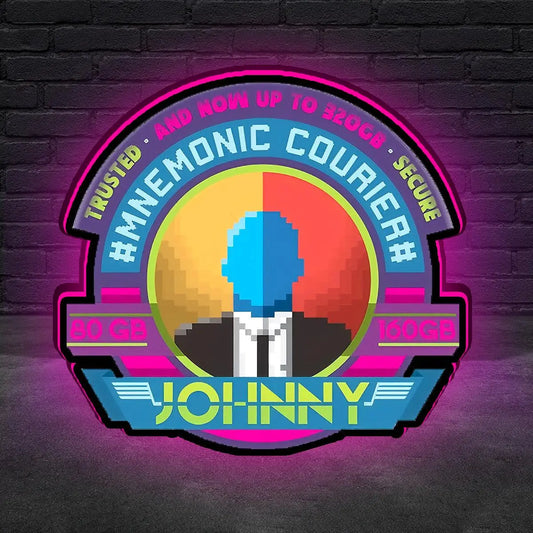 Johnny Mnemonic LOGO Pinball Topper LED Lightbox, 3D Printed Lightbox Rock Your Game FYLZGO Signs
