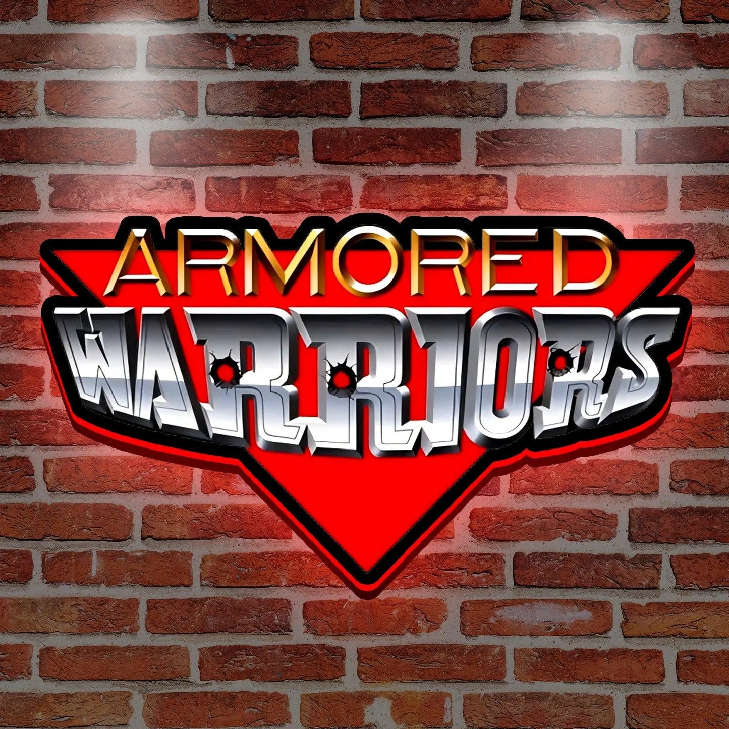 Armored Warrior 3D Printed LED Lightbox for Gaming Room Decor FYLZGO Signs
