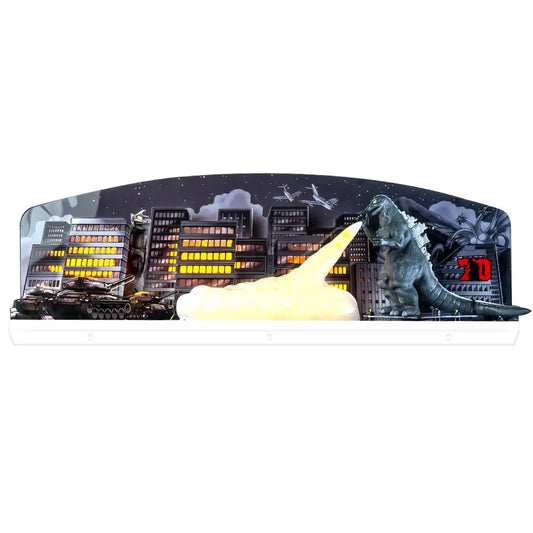 Godzilla 70th Anniversary Pinball Acrylic LED Topper, for Pinball Machine, Pinball Topper FYLZGO Signs