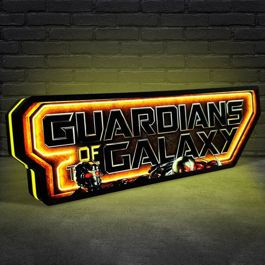 Guardians of the Galaxy Logo Pinball Topper Led Lightbox, USB plug Dimmer, Pinball Arcade Decor, Perfect for Game Room or Pinball Machine FYLZGO Signs
