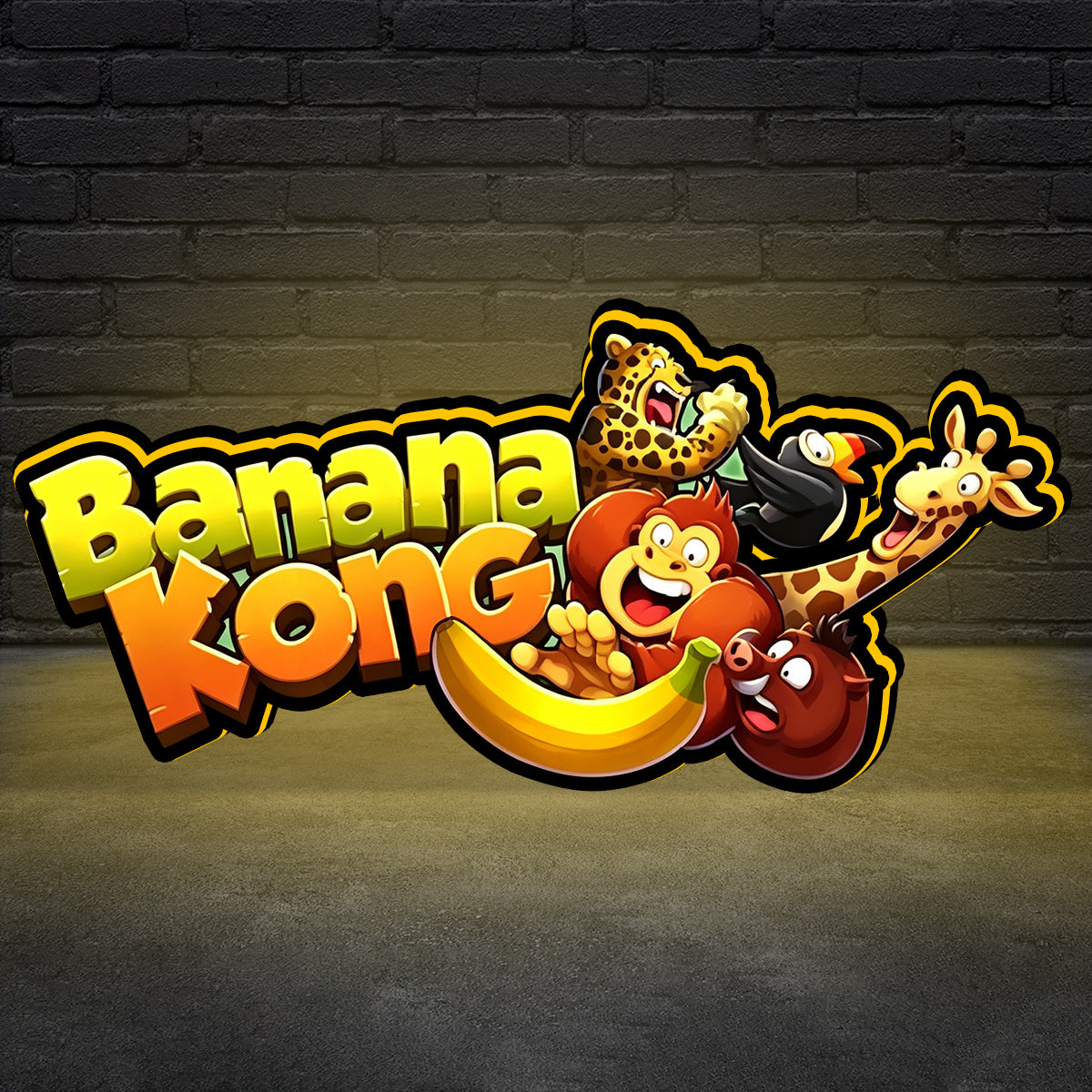 Banana Kong Arcade Topper for Arcade Game Machine, 3D Printed Lightbox USB Powered & Full Dimmable NEOUNIK Signs