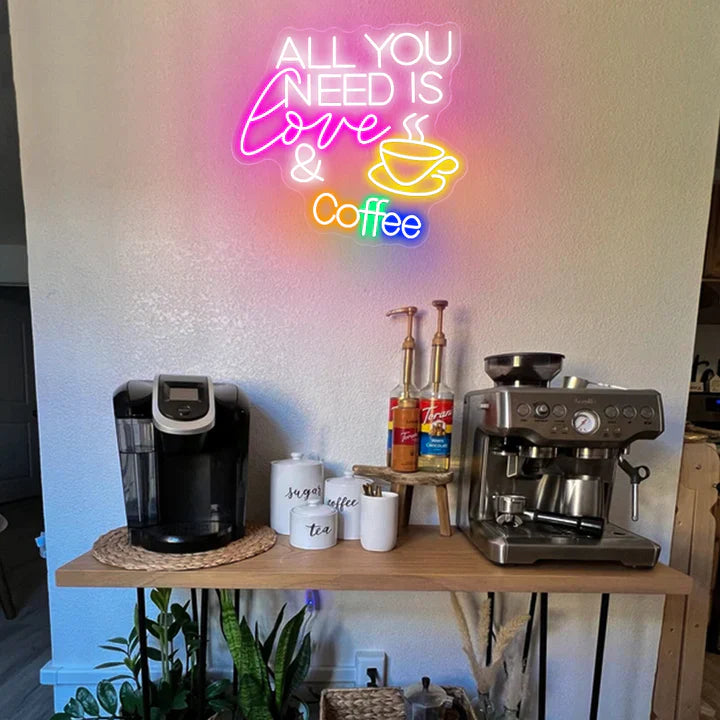 All You Need Is Love&Coffee Business Neon Sign LED Sign Club