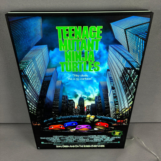 TMNT Retro Movie Poster 3D LED Light Box Fully Dimmable USB Powered FYLZGO Signs