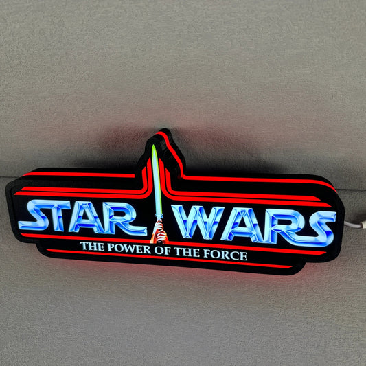 Star Wars Power of the Force Retro Series Kenner Toy Logo LED Sign FYLZGO Signs