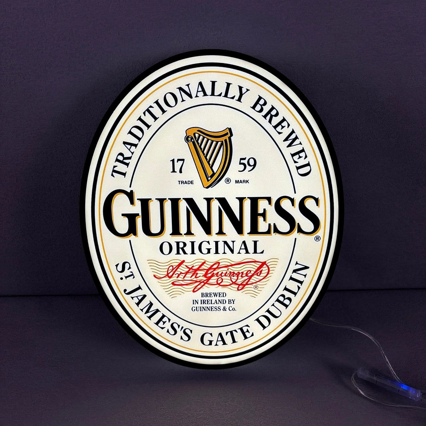 Guinness 3D printed lightbox logo led light box Bar Sign for Guinness Arcade FYLZGO Signs