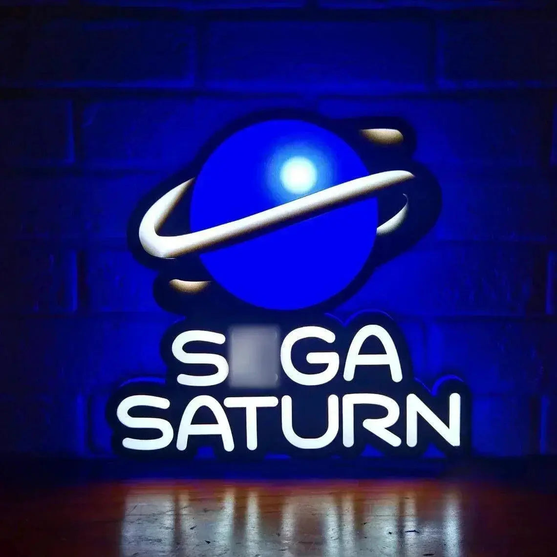 SEGA Saturn Sign for Gaming Room Decor 3D Printed LED Lightbox FYLZGO Signs