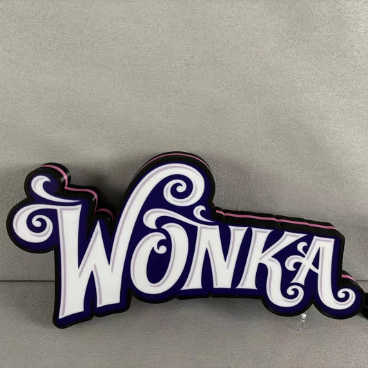 Wonka Pinball Topper 3D Printed LED Light Box, Arcade Game lightbox, Perfect for Game Room or Pinball Machine FYLZGO Signs