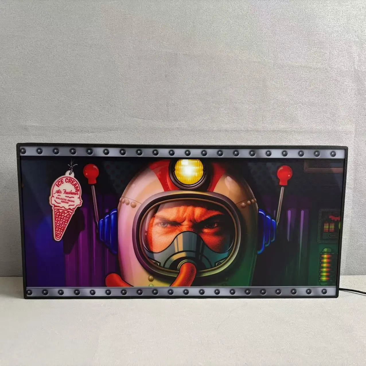 Galactic Tank Force Pinball Topper Custom 3D LED Lightbox, Pinball Arcade Decor, Perfect for Game Room or Pinball Machine FYLZGO Signs