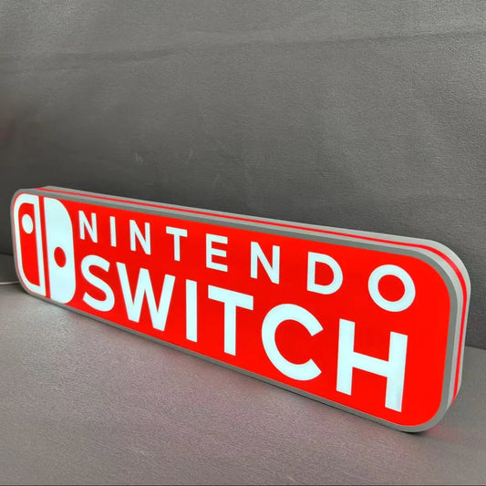 Nintendo Switch logo on a red background