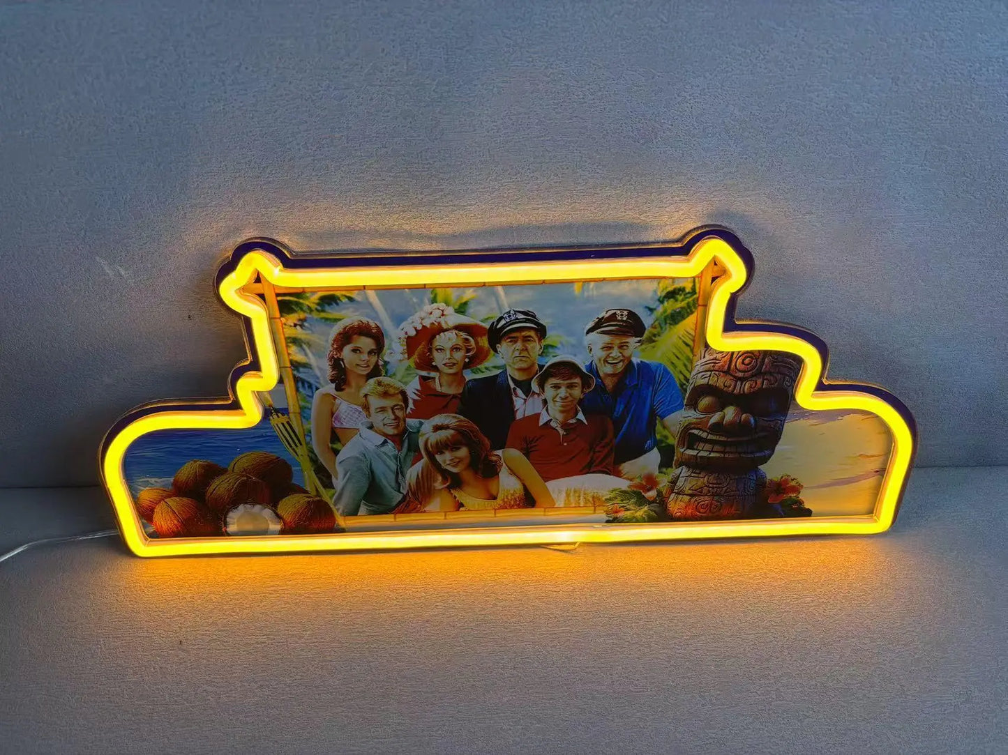 Bally Gilligan's Island Pinball Topper LED Lightbox, 3D Printed Lightbox Rock Your Game FYLZGO Signs