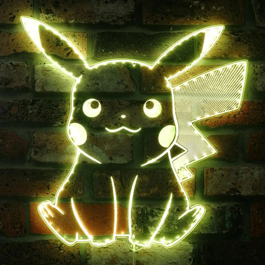 Pikachu Pokemom Dynamic RGB Edge Lit LED Sign FYLZGO Signs