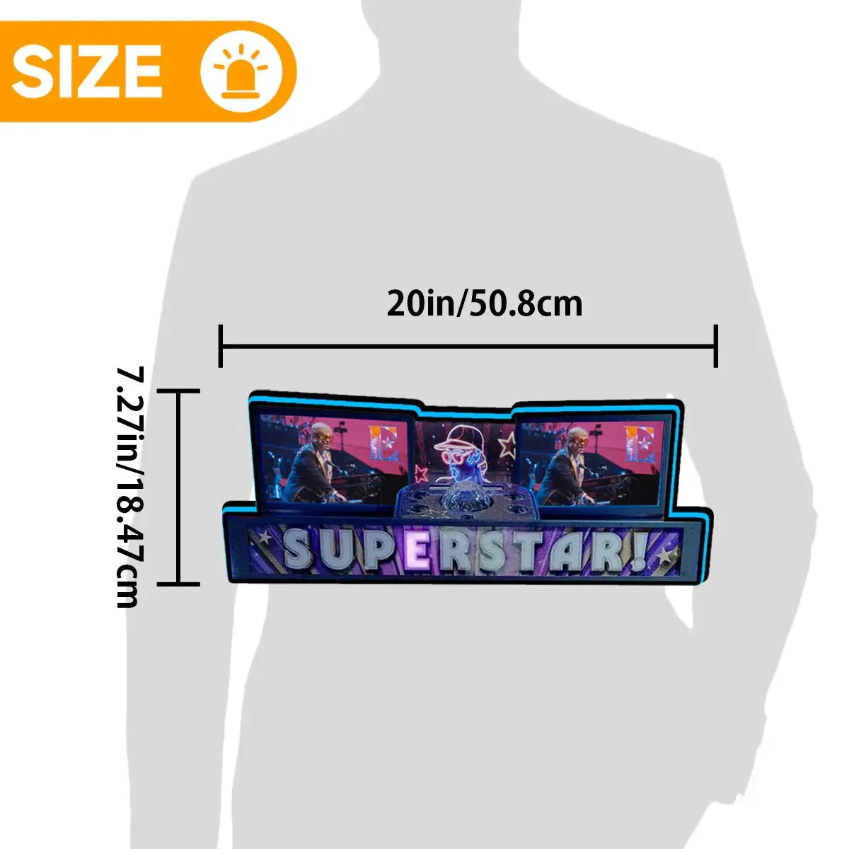 Elton John Pinball Topper for Jersey Jack Pinball Machine, 3D Printed Lightbox USB Powered & Full Dimmable FYLZGO Signs