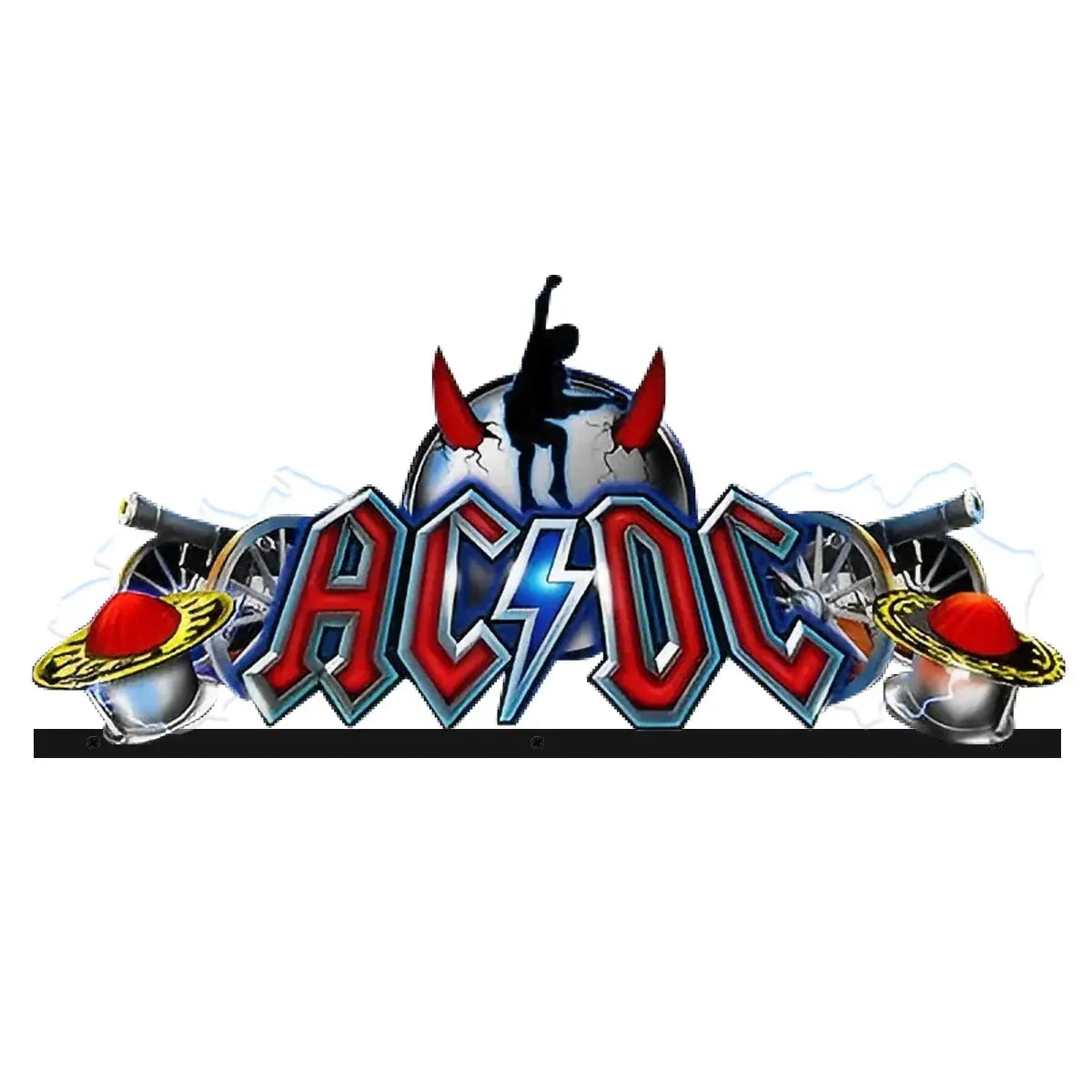 AC/DC Topper 3D Acrylic LED Topper, For Pinball Mahine, Pinball Topper FYLZGO Signs