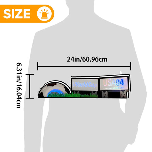Custom World Cup USA 94 Pinball Topper Lightbox, 3D Printed Lightbox Powered by USB Band Dimm FYLZGO Signs