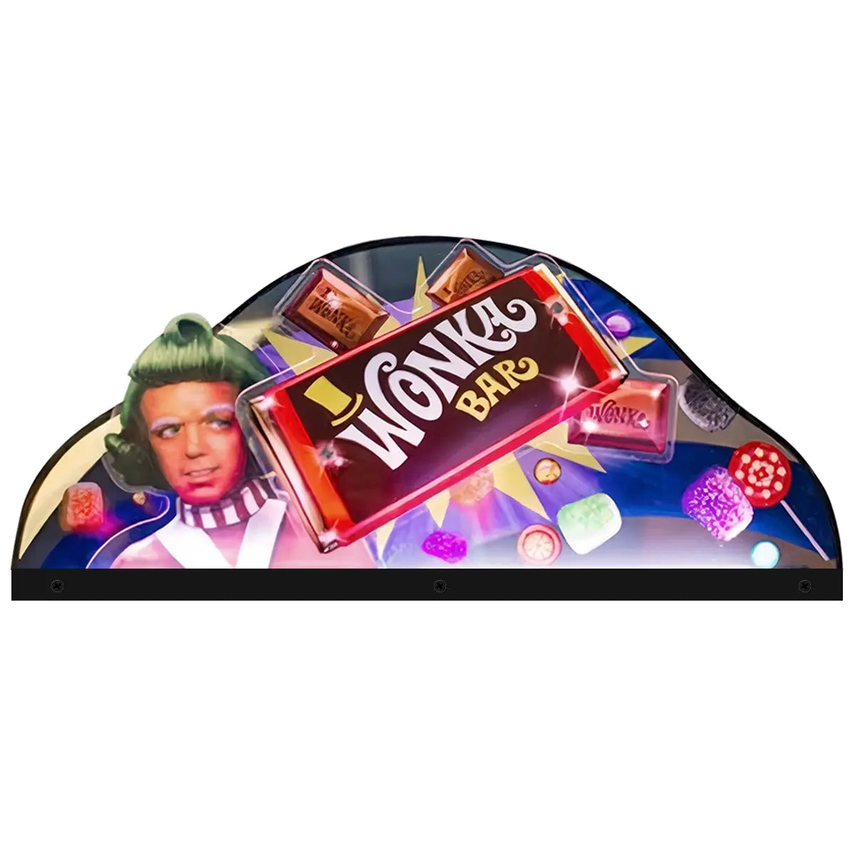 Willy Wonka and the Chocolate Factory Lit Topper 3D Acrylic LED Topper, JJP Pinball Topper FYLZGO Signs