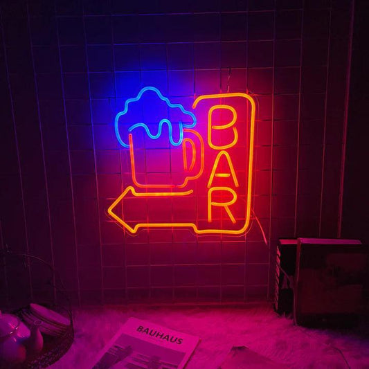 Beer Arrow Bar Neon Sign - FYLZGO Signs