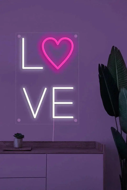 Love neon sign, heart neon light, love neon sign, love led sign, girl neon sign, bedroom neon sign, Valentine neon sign FYLZGO Signs