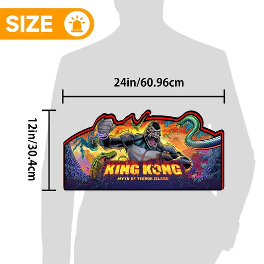 King Kong Pinball Topper 3D Printed Lightbox for Pinball Machine, Pinball Topper FYLZGO Signs