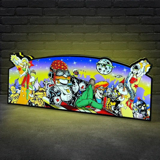 DR. Dude Pinball Topper LED Lightbox, Party Zone 3D Printed Lightbox Rock Your Game FYLZGO Signs