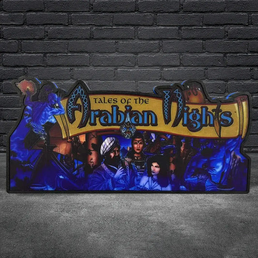 Tales of the Arabian Nights Pinball Topper, 3D Lightbox Printed Lightbox Powered by USB Band Dimm Wall Art Decor Man's Cave FYLZGO Signs