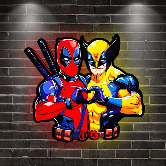 Deadpool & wolverine Game Lightbox 3D Printed LED Lightbox FYLZGO Signs