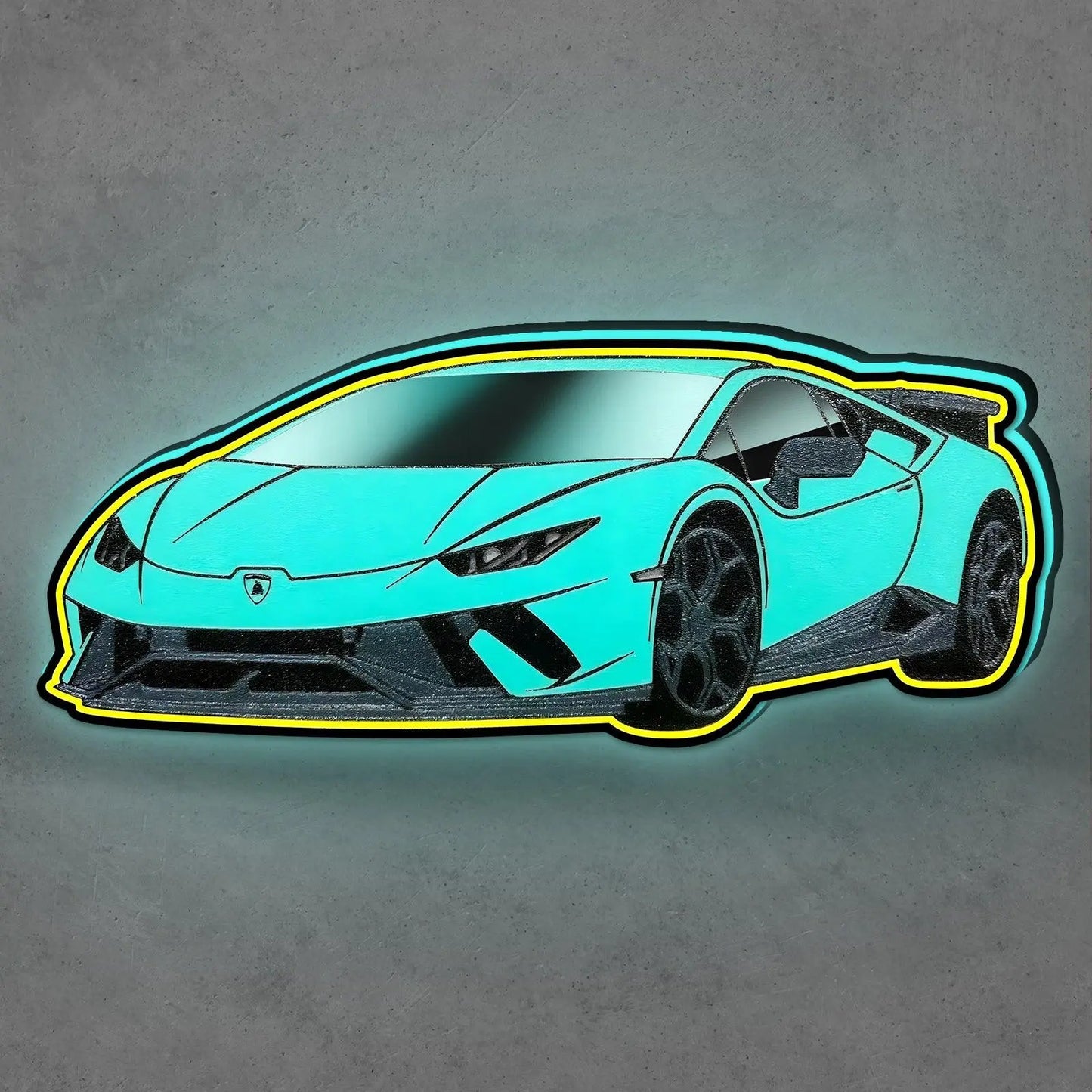 Lamborghini Huracan multicolor 3d printed lightbox FYLZGO Signs
