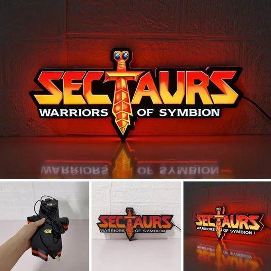 Sectaurs Warriors of Symbion Logo LED Sign,3D Printed Lightbox, USB Powered & Full Dimmable FYLZGO Signs