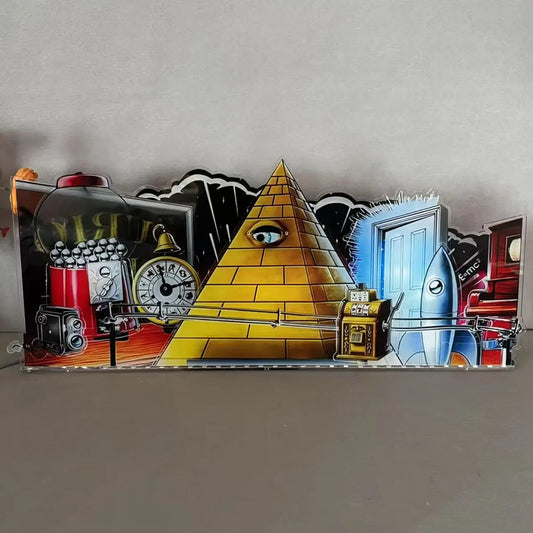 The Electric Playground Twilight Zone Pinball topper 3D Acrylic LED Topper, for Pinball Machine, Pinball Topper FYLZGO Signs