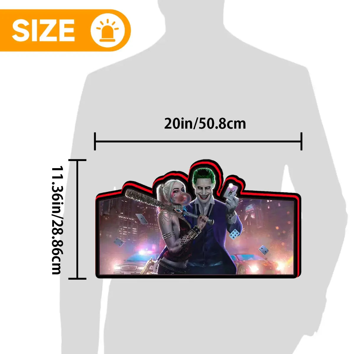 JP's World Joker Tour Topper, 3D Printed Lightbox Powered by USB Band Dimm Wall Art Decor Man's Cave FYLZGO Signs