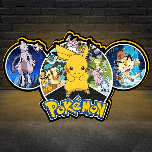 New Arrival Pokemon Pinball Topper for Pinball Machine, 3D Printed Lightbox USB Powered & Full Dimmable NEOUNIK Signs