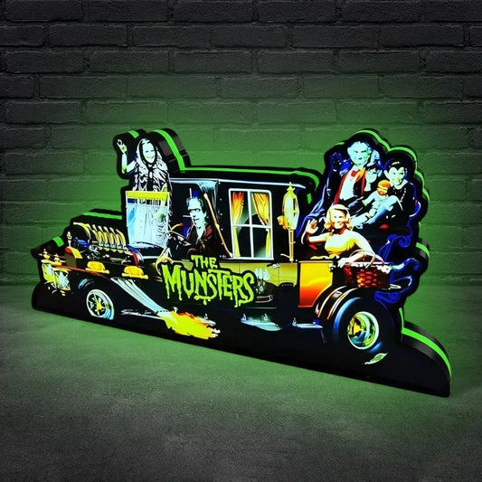 The Munsters Pinball Topper LED Light Box, for Stern Pinball Mahince, Game Room Decor, Classic Spooky Trinket for Your Game, TV Enthusiasts FYLZGO Signs