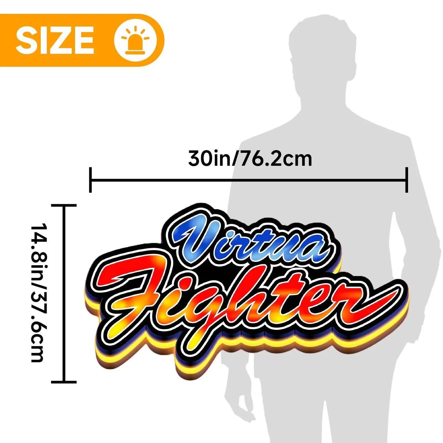 VF Virtua Fighter 3D Printed LED Lightbox Game Lightbox FYLZGO Signs