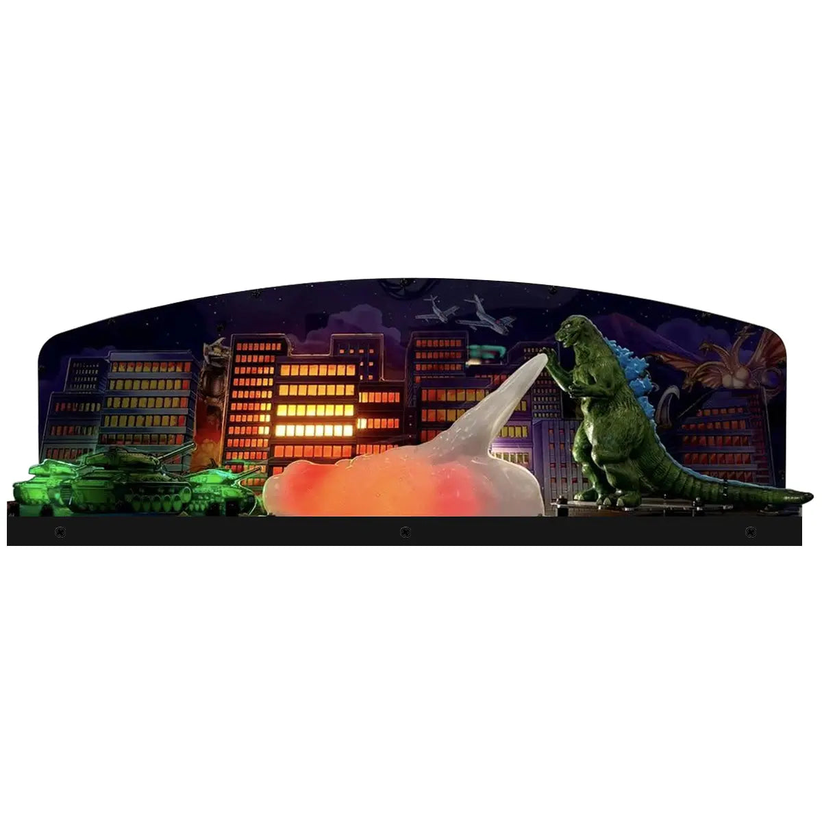 Godzilla Topper Pinball Acrylic LED Topper, for Stern Pinball Machine, Pinball Topper FYLZGO Signs
