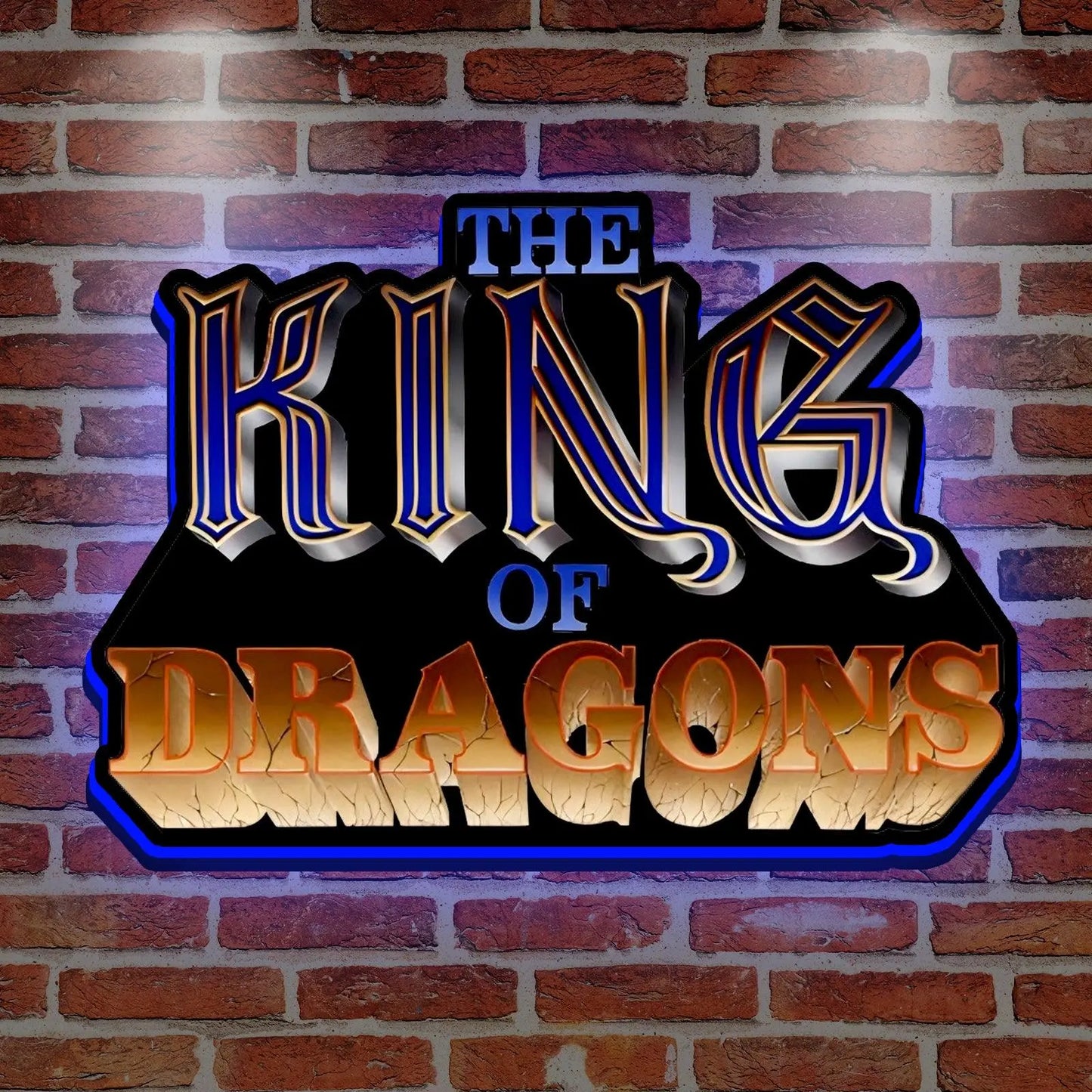 The King of Dragons 3D Printed LED Lightbox for Gaming Room Decor FYLZGO Signs