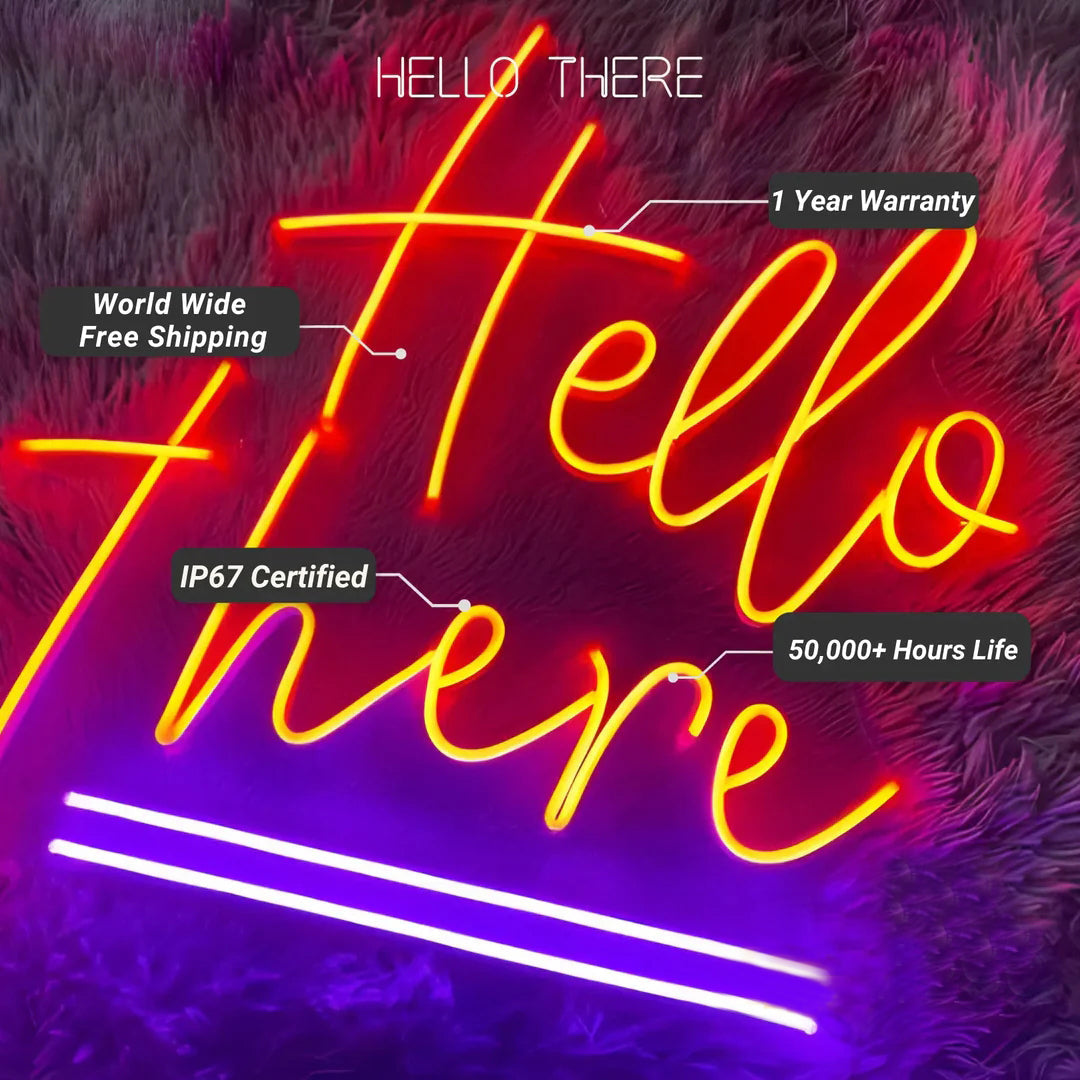 Hello There Neon Sign LED Sign Club
