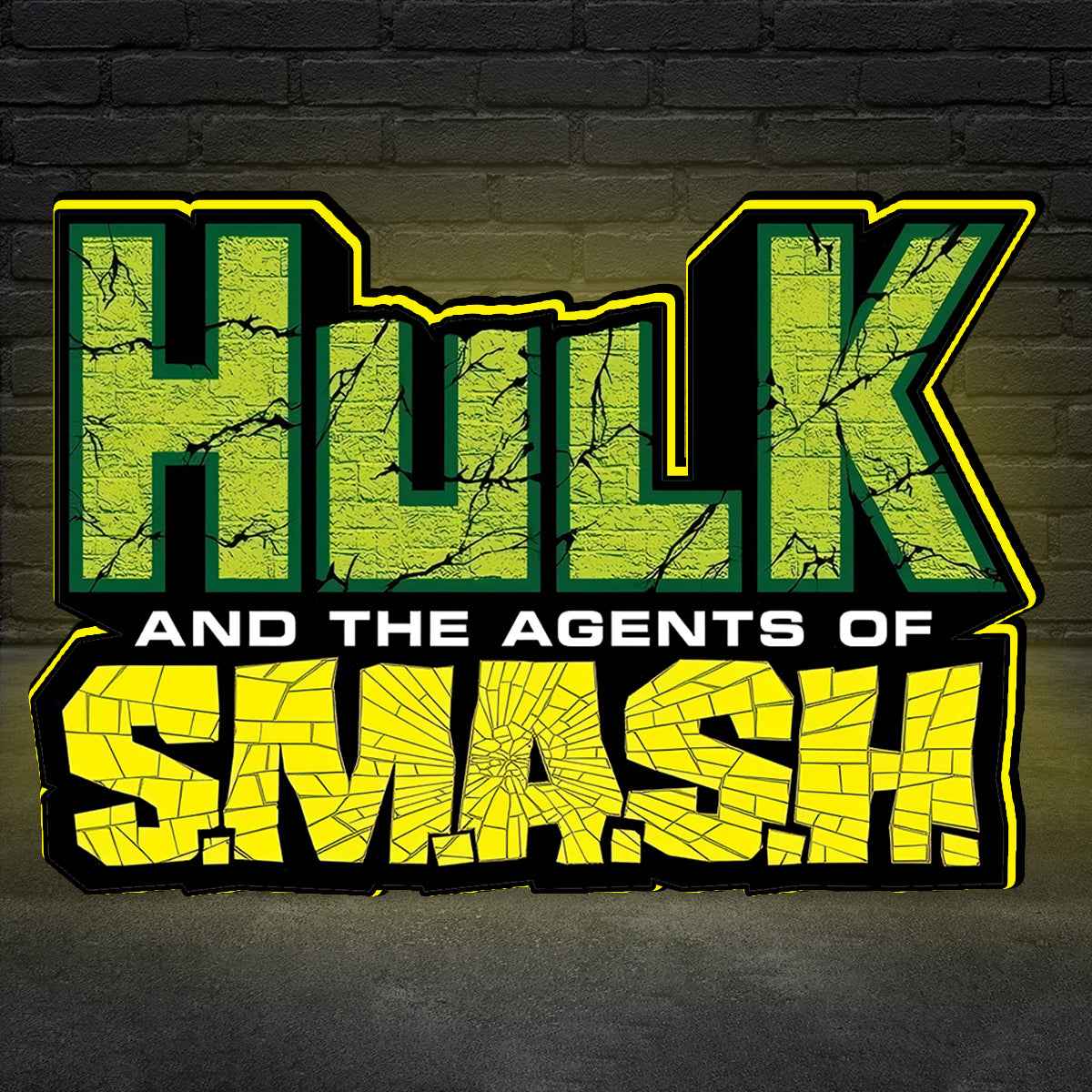 HULK SMASH LOGO PINBALL TOPPER 3D LED LIGHT BOX, FOR PINBALL ARCADE GAME FANS, PINBALL ARCADE DECOR