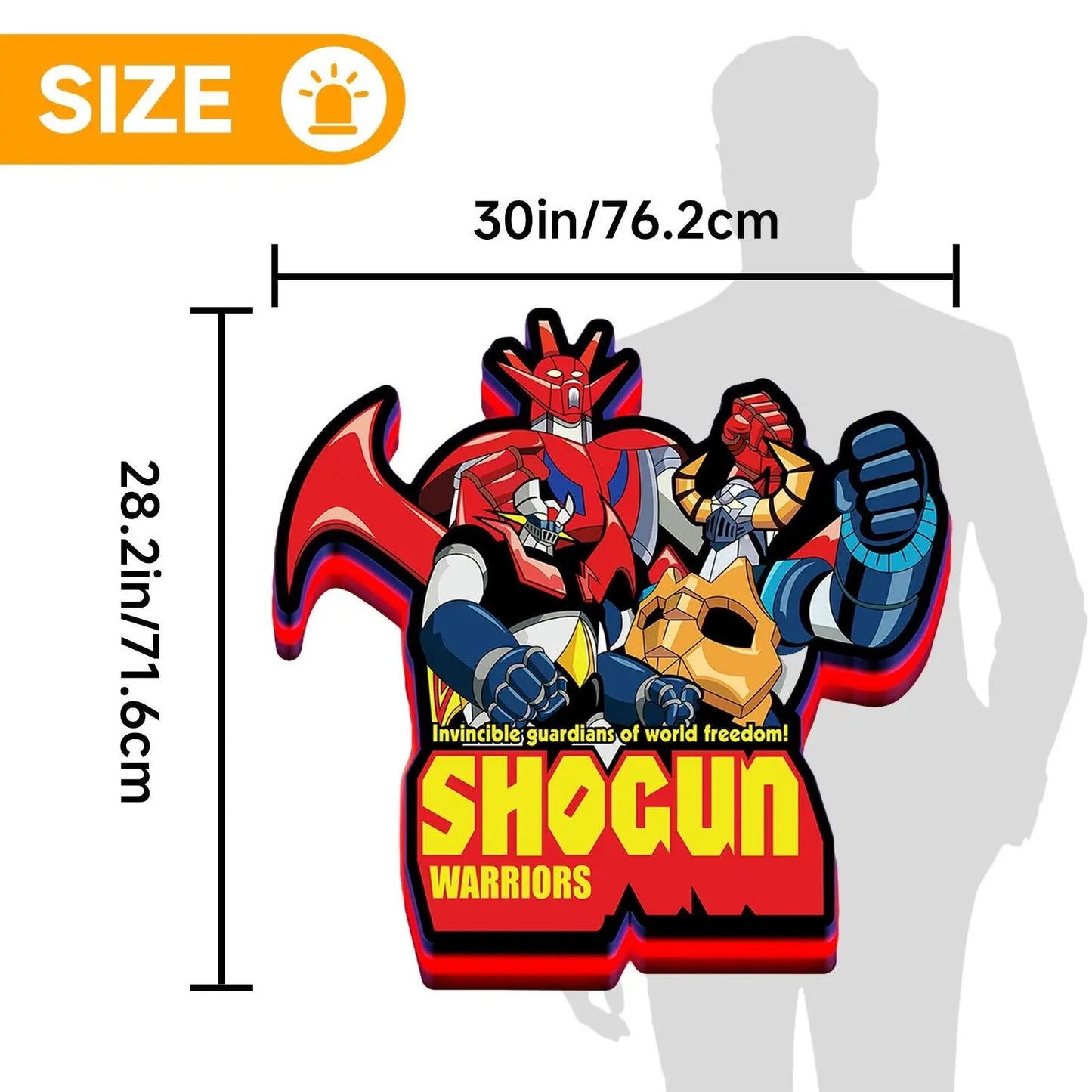 Shogun Team 3D Printed LED Lightbox for Gaming Room Decor FYLZGO Signs