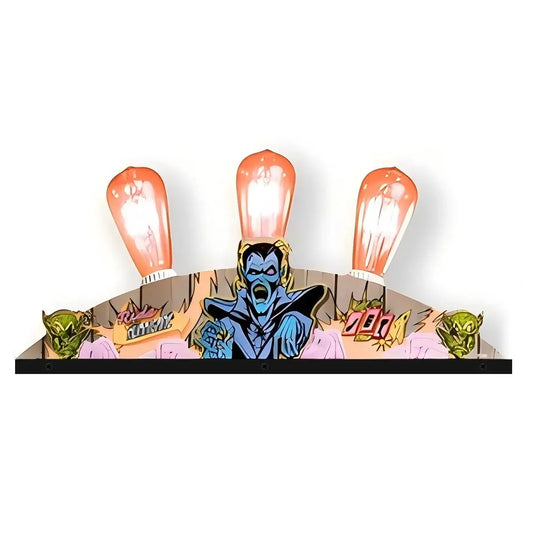 Retro Atomic Zombie Adventureland Pinball Topper 3D Acrylic LED Topper, For Deeproot Pinball Machine, Pinball Topper FYLZGO Signs