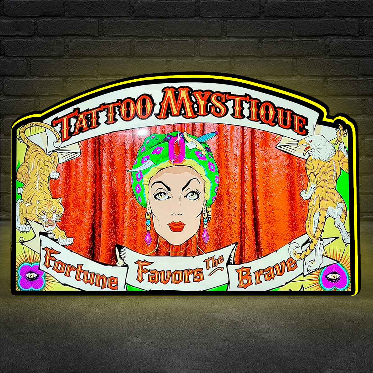 TATTOO MYSTIQUE Pinball Topper for Pinball Machine, 3D Printed Lightbox USB Powered & Full Dimmable