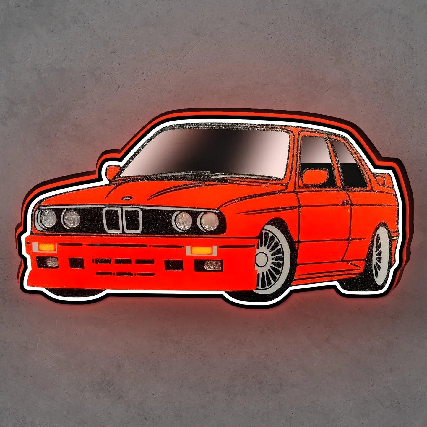 BMW E30 multicolor 3d printed lightbox FYLZGO Signs