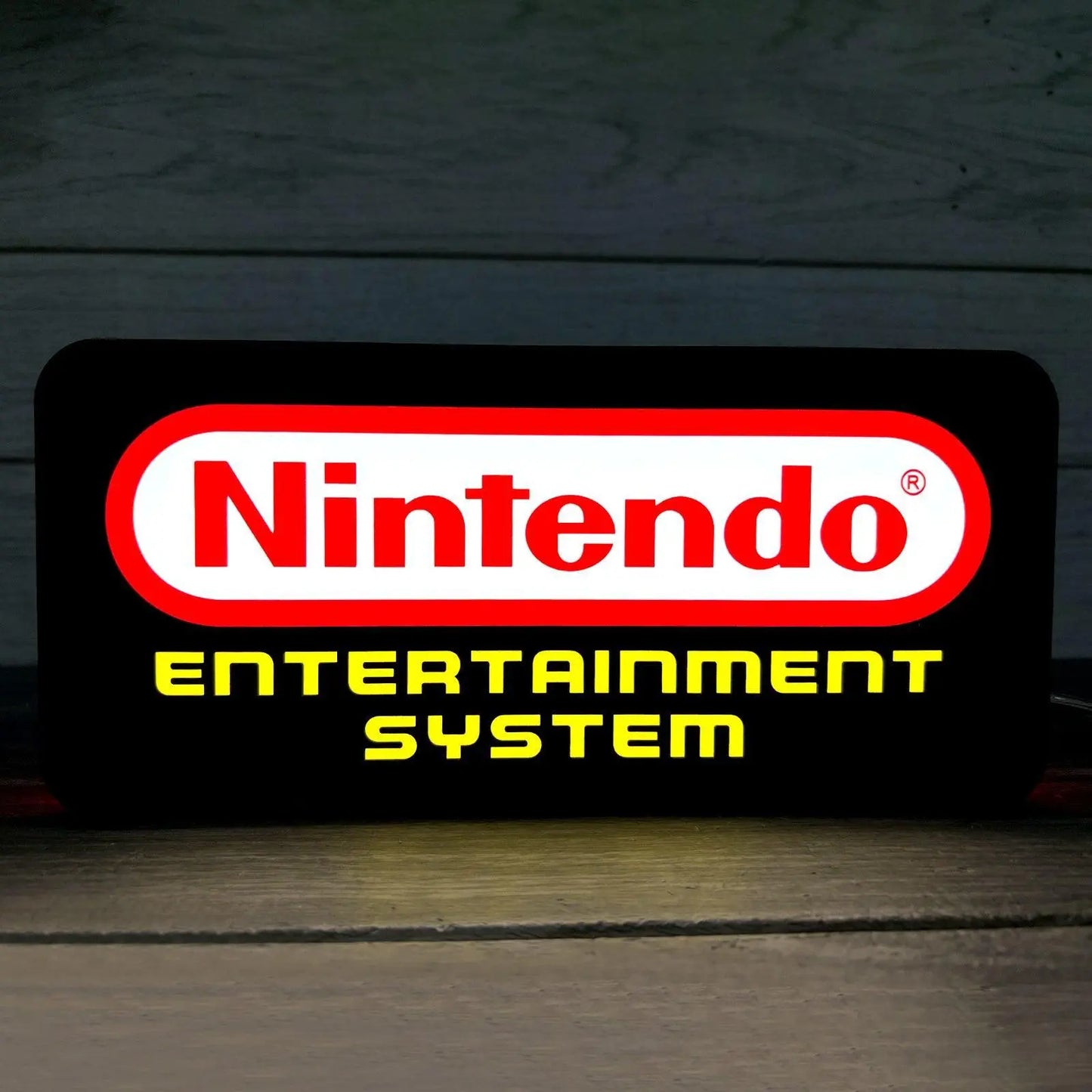 Nintendo Entertainment System Logo Night Lights SNES Video Game Light 3D Printed Lightbox FYLZGO Signs