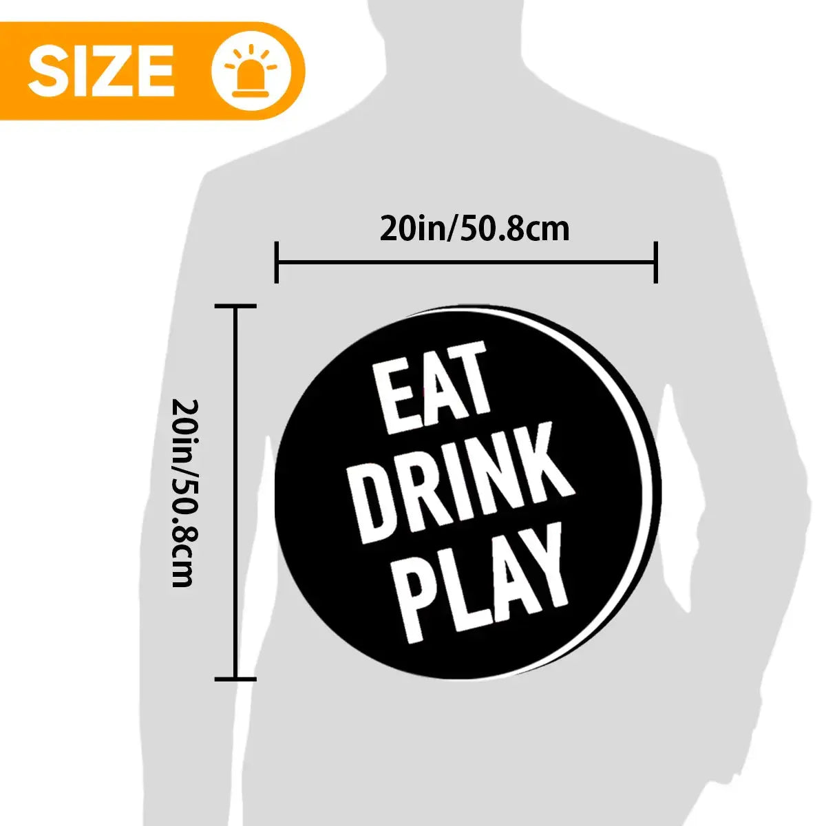 Eat Drink Play 3D Printed Lightbox Lamp Light, Logo 3D Printed Lightbox FYLZGO Signs