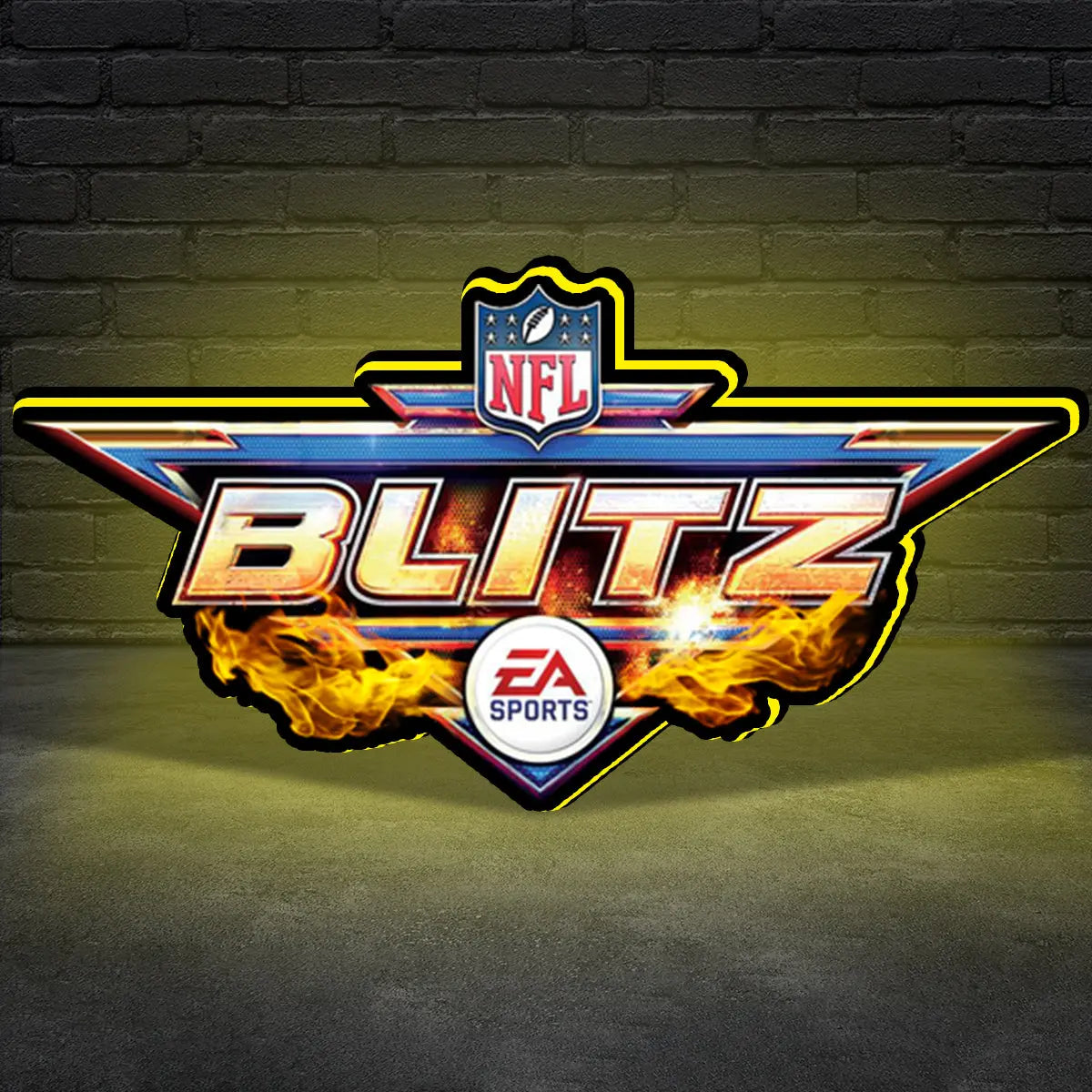 NFL Blitz 2012 Video Game EA Sports 3D Printed LED Lightbox for Gaming Room Decor, Classic Arcade Gaming Lightbox FYLZGO Signs
