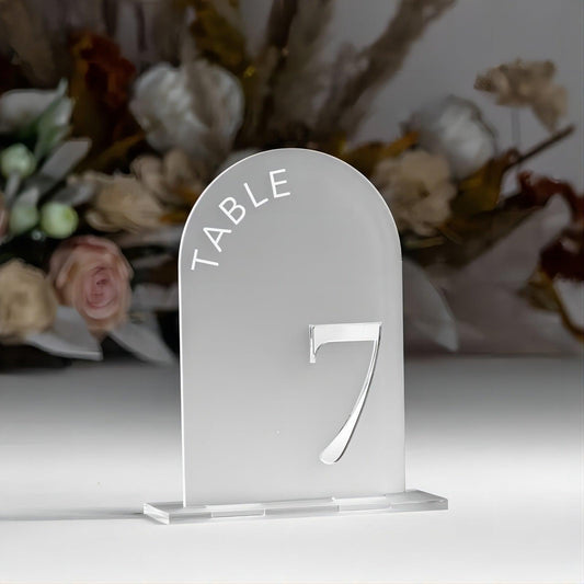 Frosted Acrylic Arch Table Numbers Frosted Acrylic Sign Wedding Table Decor FYLZGO Custom