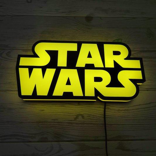 Star Wars Logo 3D Printed Lightbox Handmade, Star Wars Gifts for Woman and Man FYLZGO Signs